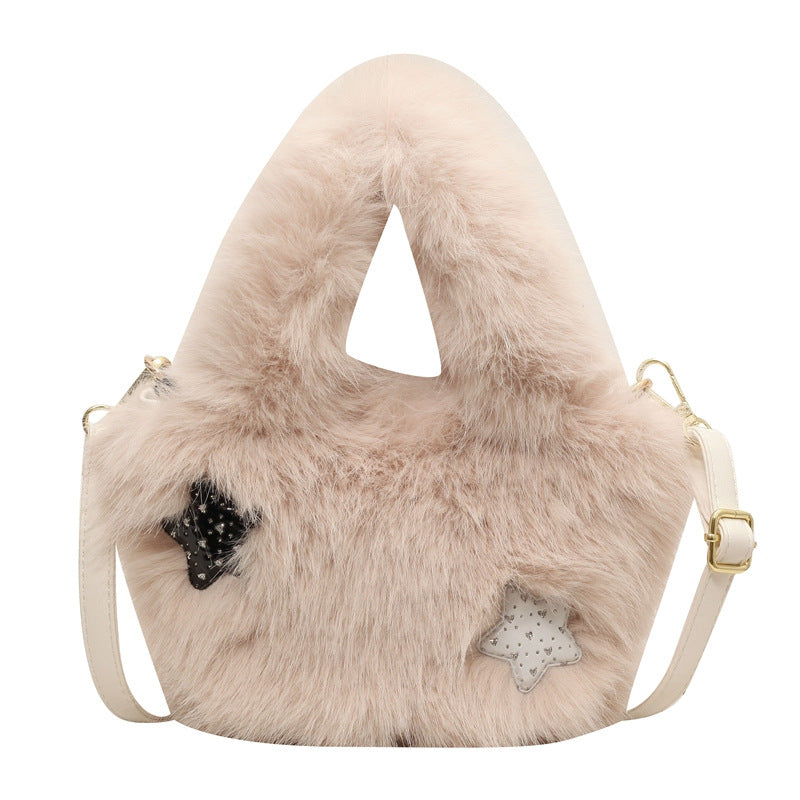 Fall Winter Fashion Plush One-shoulder Crossbody Bag