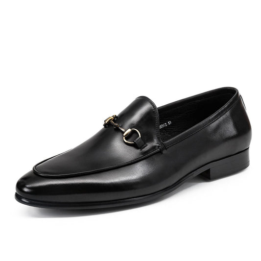 Horse bit Leather Shoes Round Toe Casual