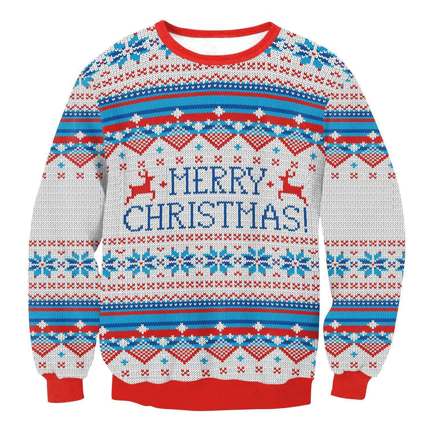 Ugly Christmas Sweater Santa Elf Pullover