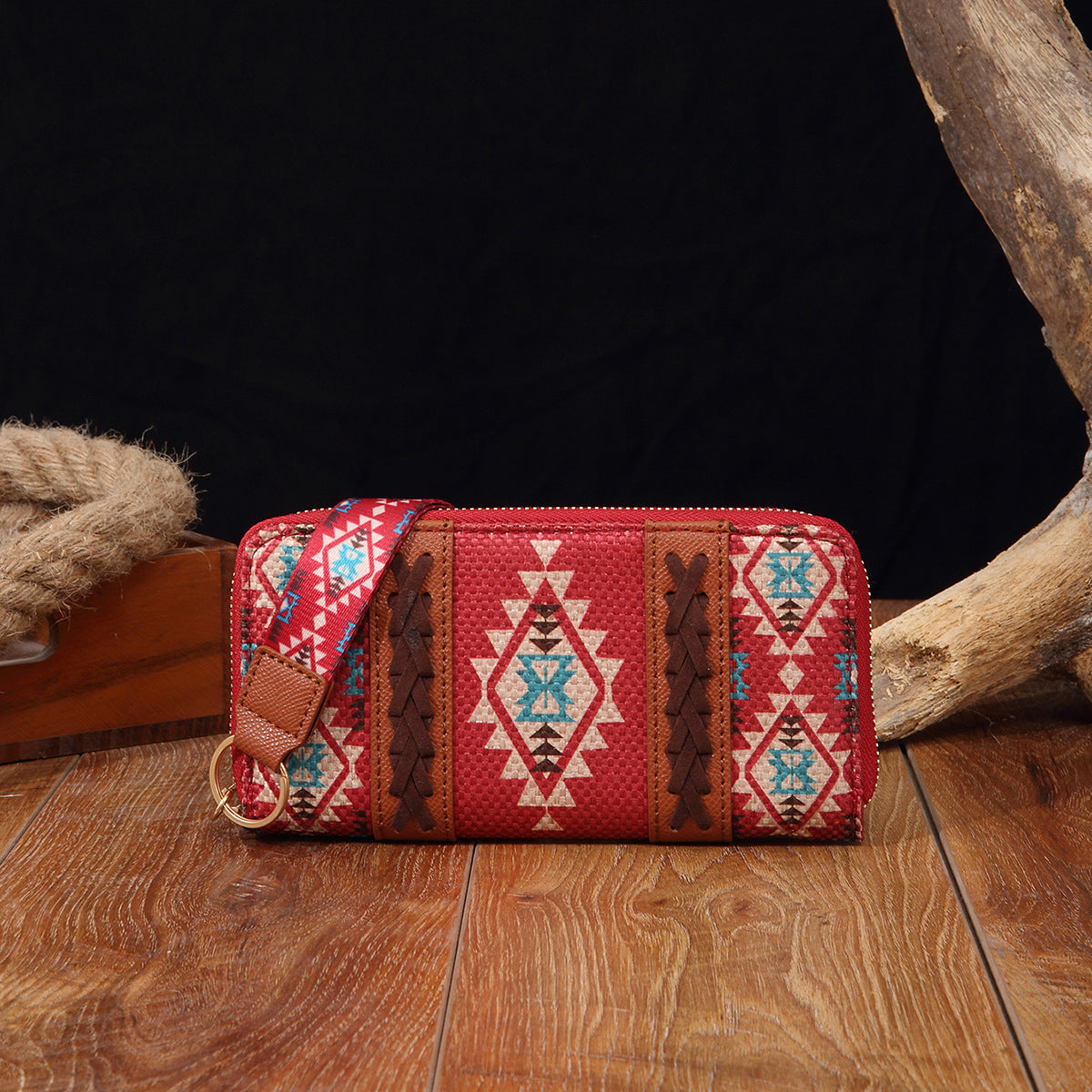 Vintage Cotton and Linen Printed Bohemian Hand-Carrying Card Holder