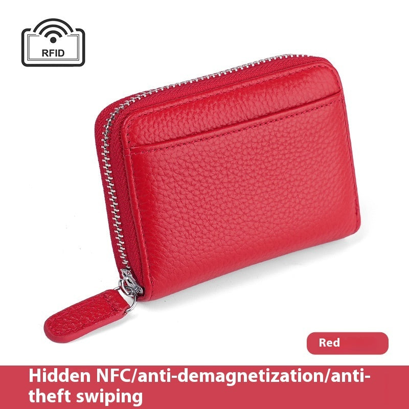 RFID Genuine Leather Card Holder