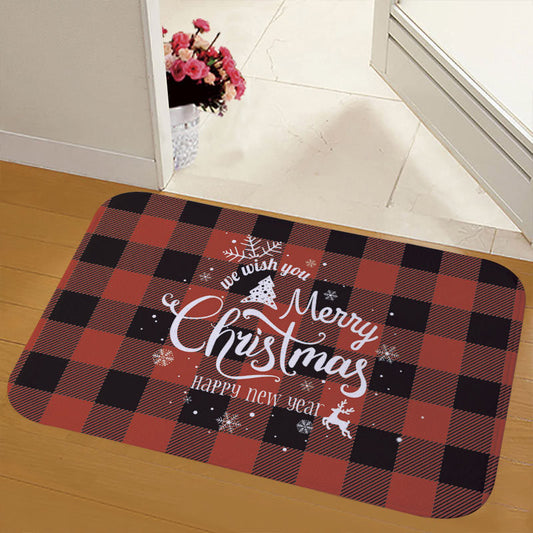 Christmas Mat Custom Flannel Crystal Velvet