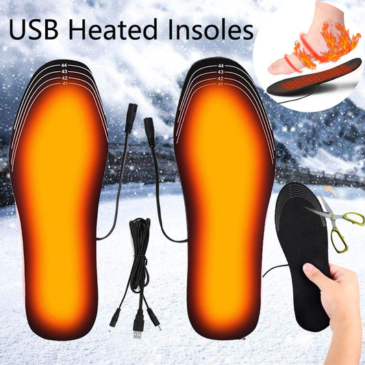 USB Heated Shoe Insoles for Winter