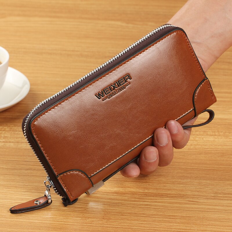 Leather Clutch Zipper Large Capacity High Quality Wallet