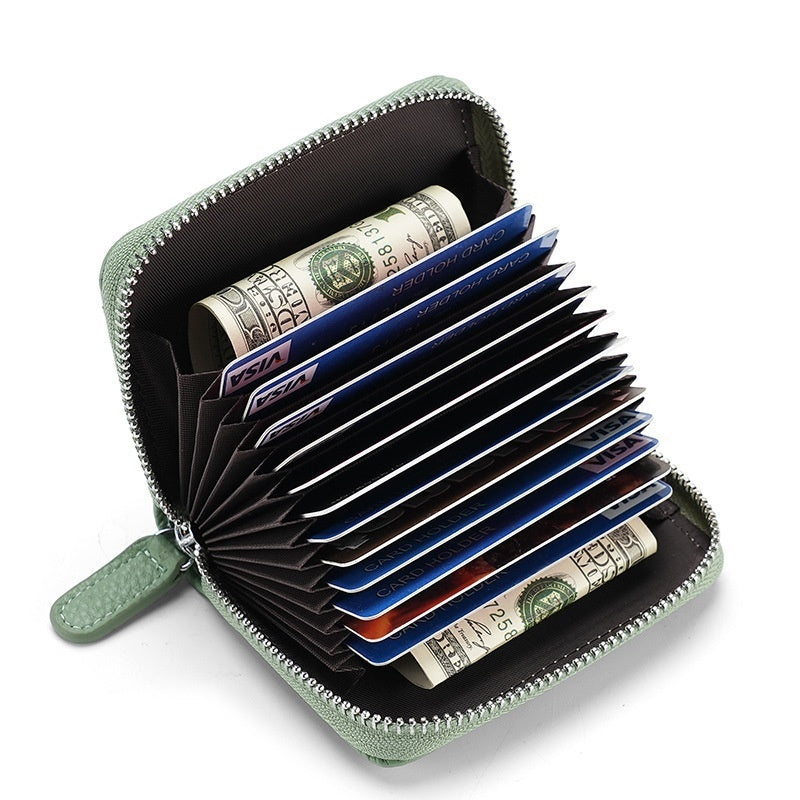 RFID Genuine Leather Card Holder