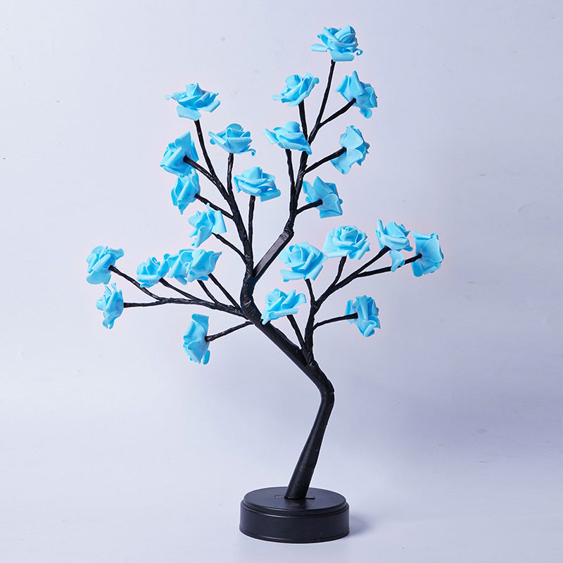 Valentines Table Lamp Flower Tree Rose Fairy Desk Night Lights USB Operated Decoration