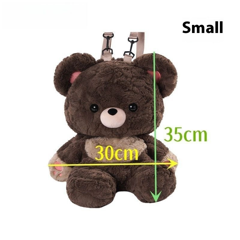 Valentines Cute Plush Love Bear Backpack