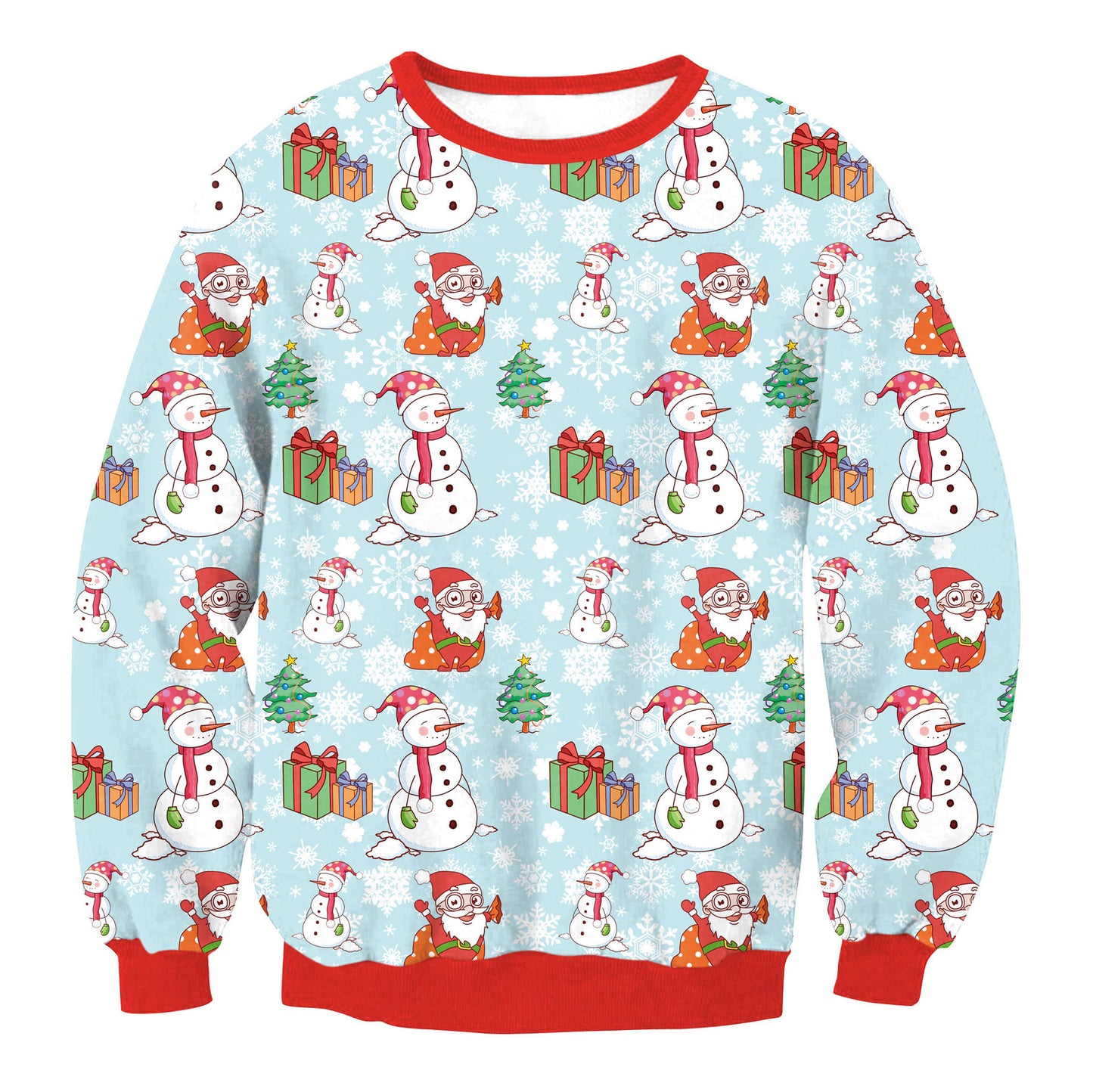 Ugly Christmas Sweater Santa Elf Pullover