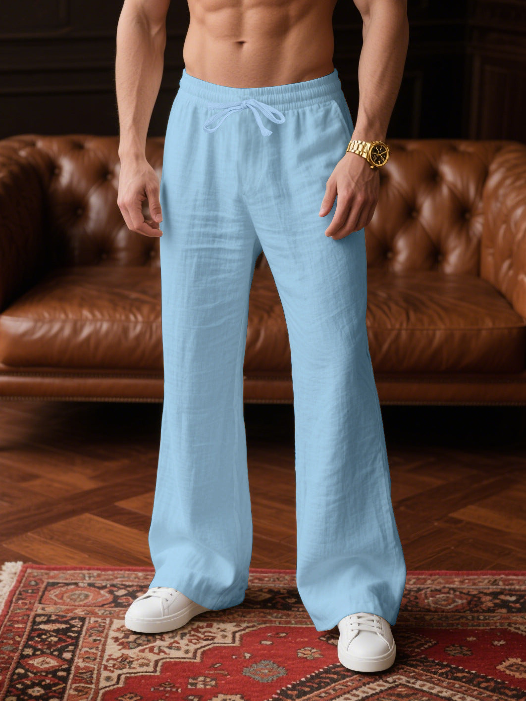 Solid Color Jogging Pants