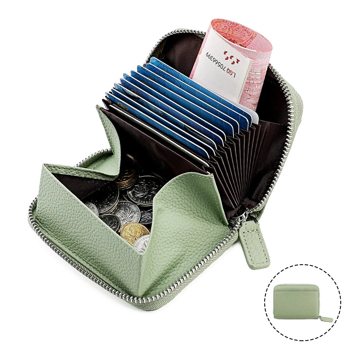 RFID Genuine Leather Card Holder