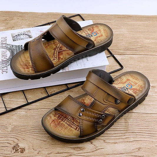 Korean Style Beach Fashion Breathable Oil Injection Men's Sandals