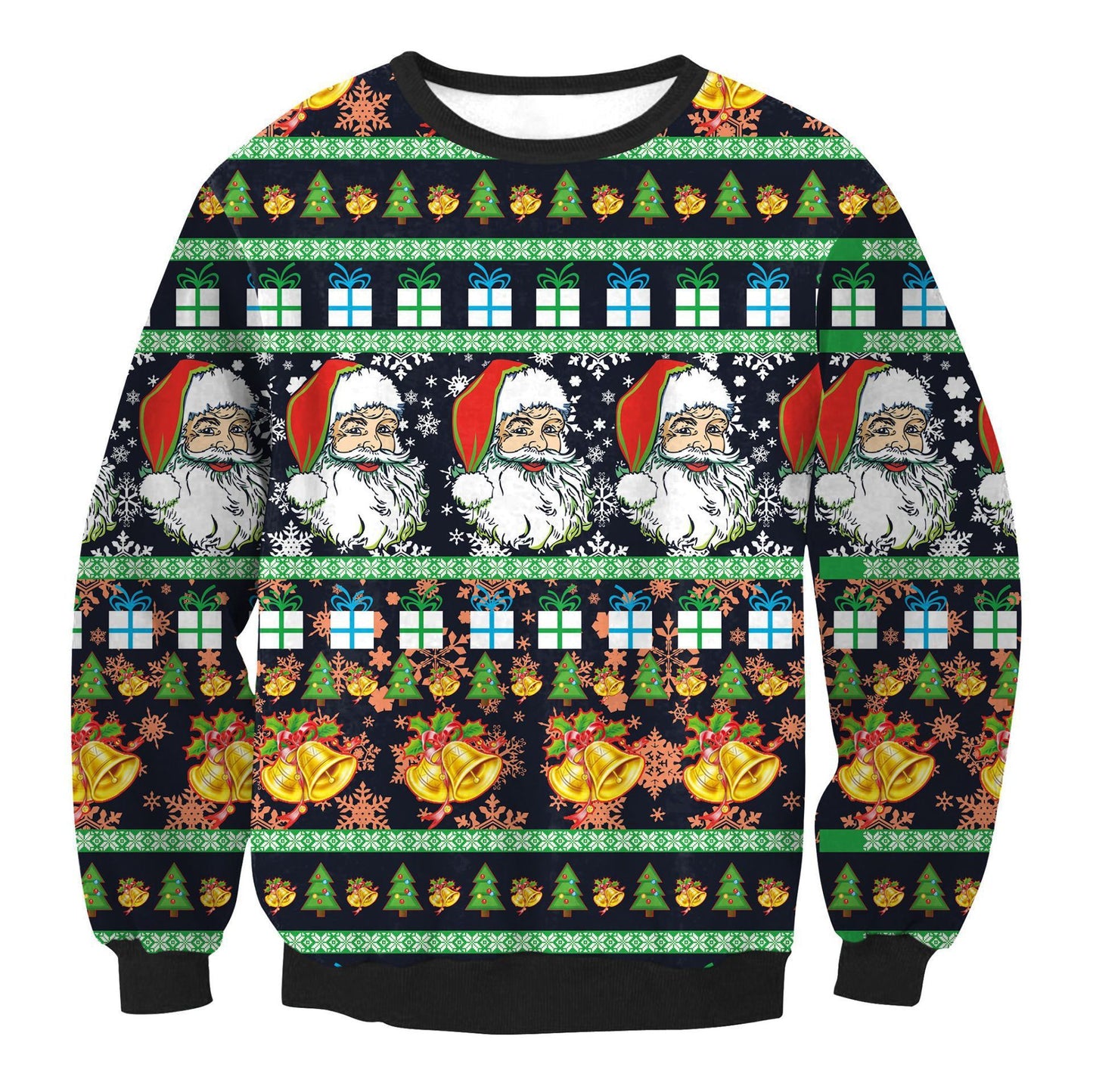 Ugly Christmas Sweater Santa Elf Pullover