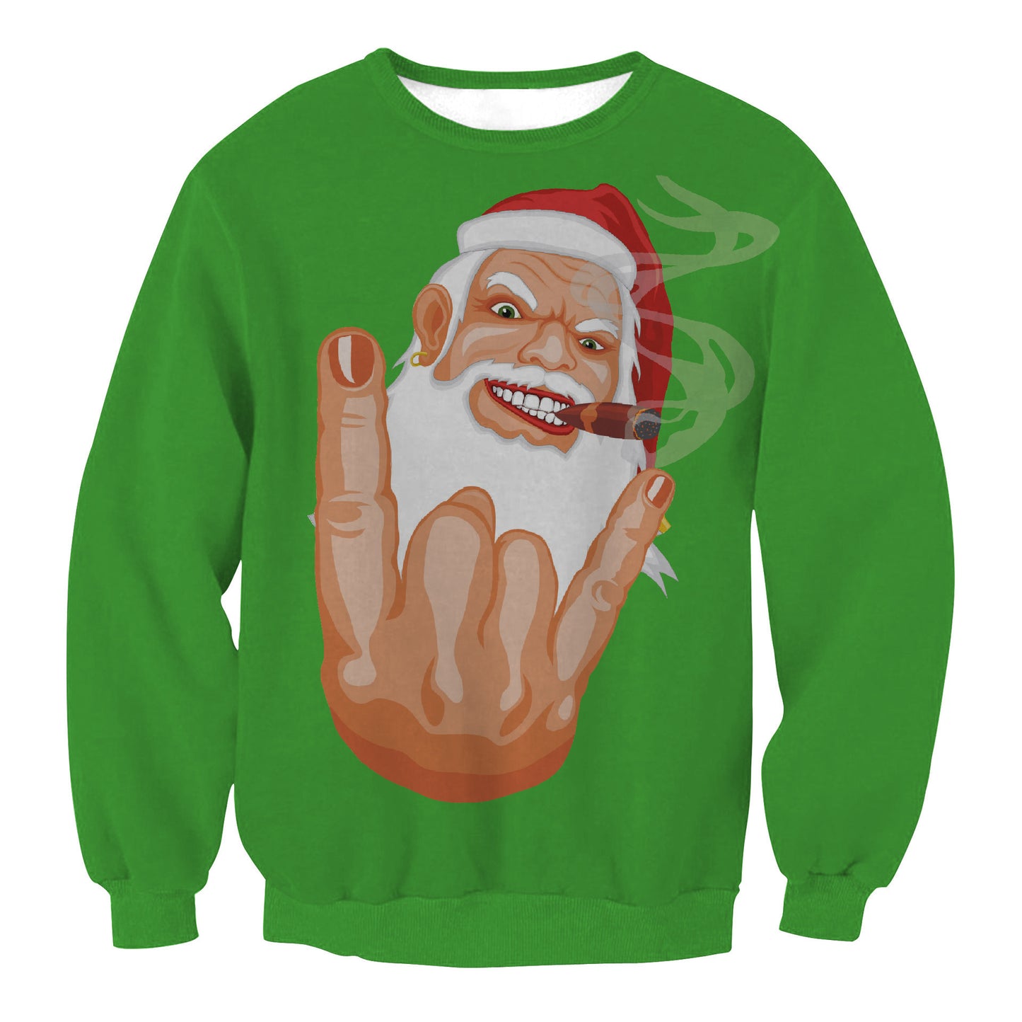 Ugly Christmas Sweater Santa Elf Pullover