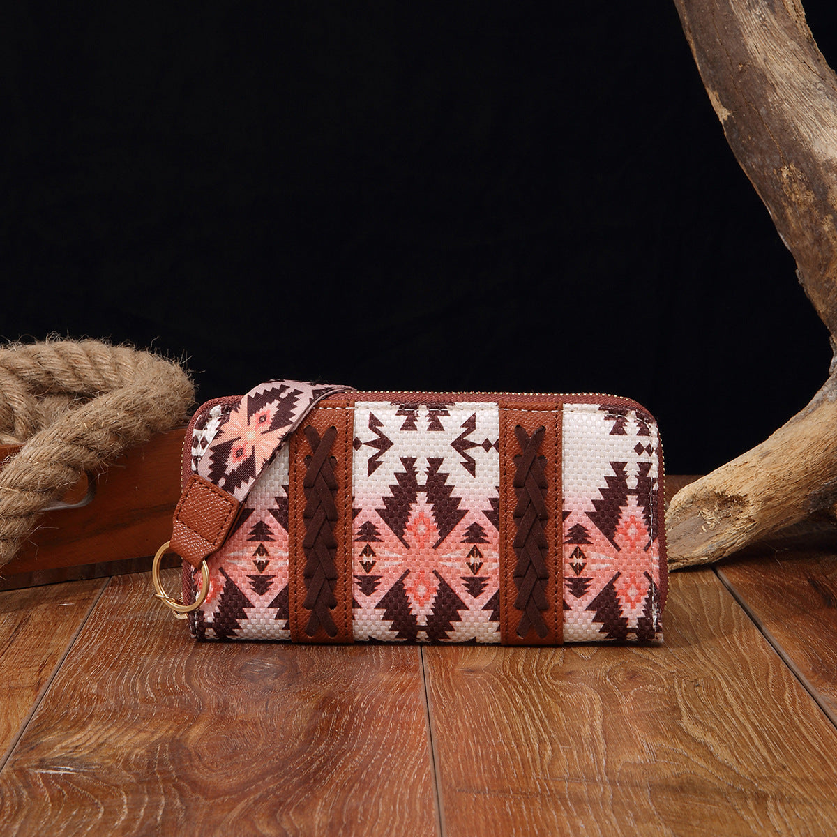 Vintage Cotton and Linen Printed Bohemian Hand-Carrying Card Holder