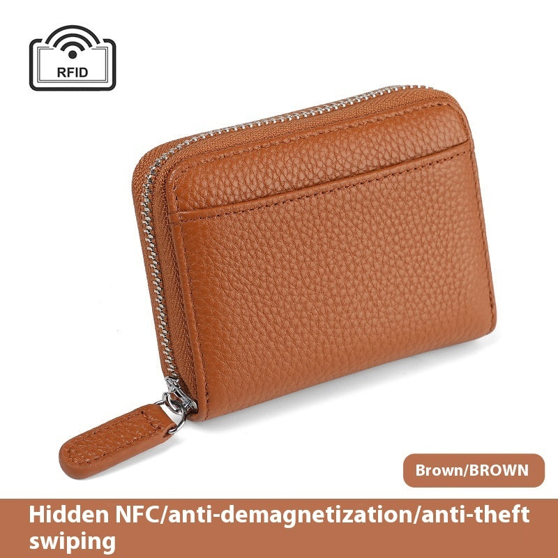 RFID Genuine Leather Card Holder