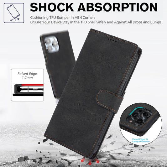iPhone FE Wallet Style Anti Drop Leather Case