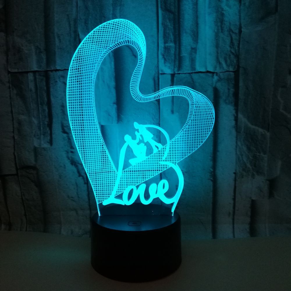 Love 3D Led Colorful Night Light