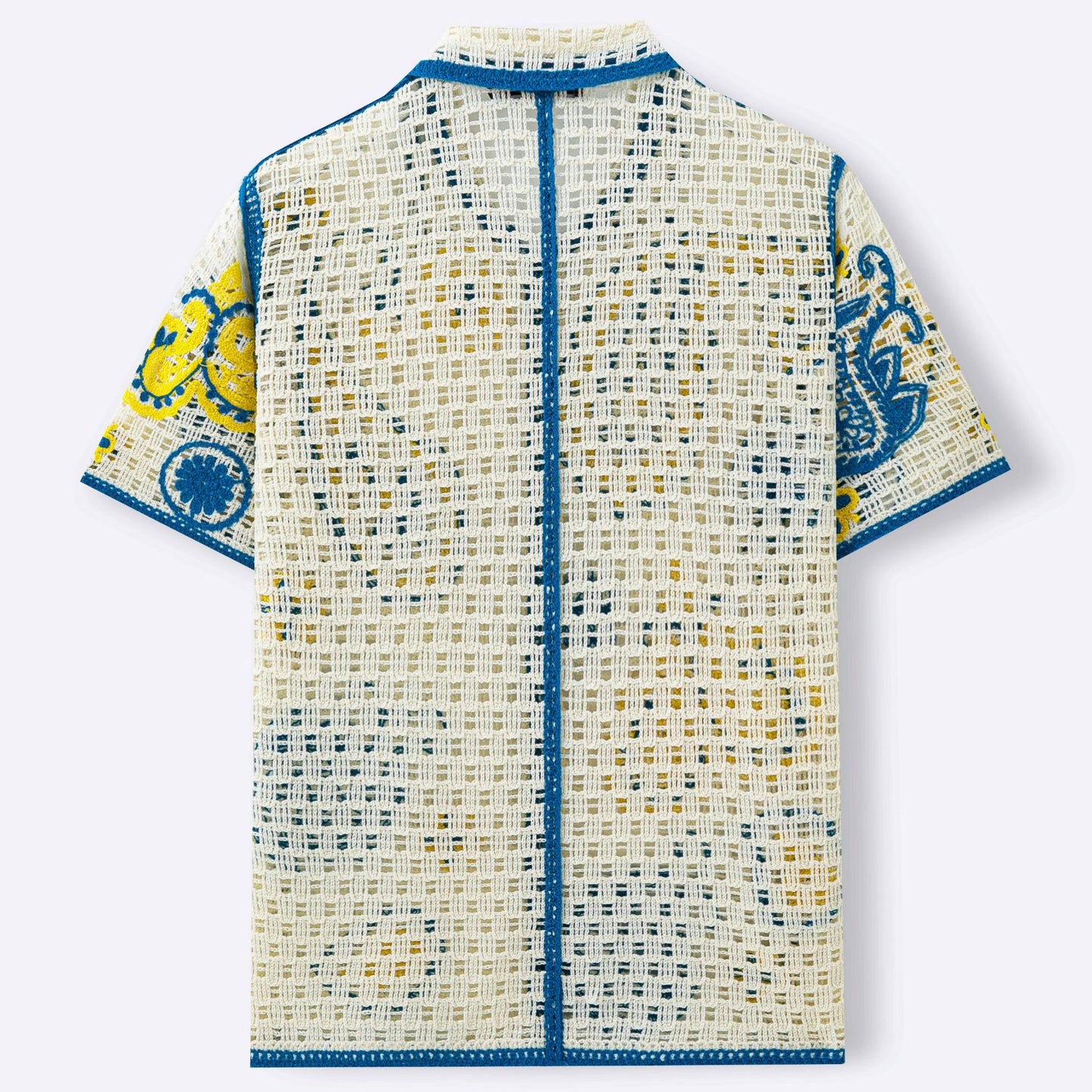 Retro Ethnic-Style Crochet Shirt