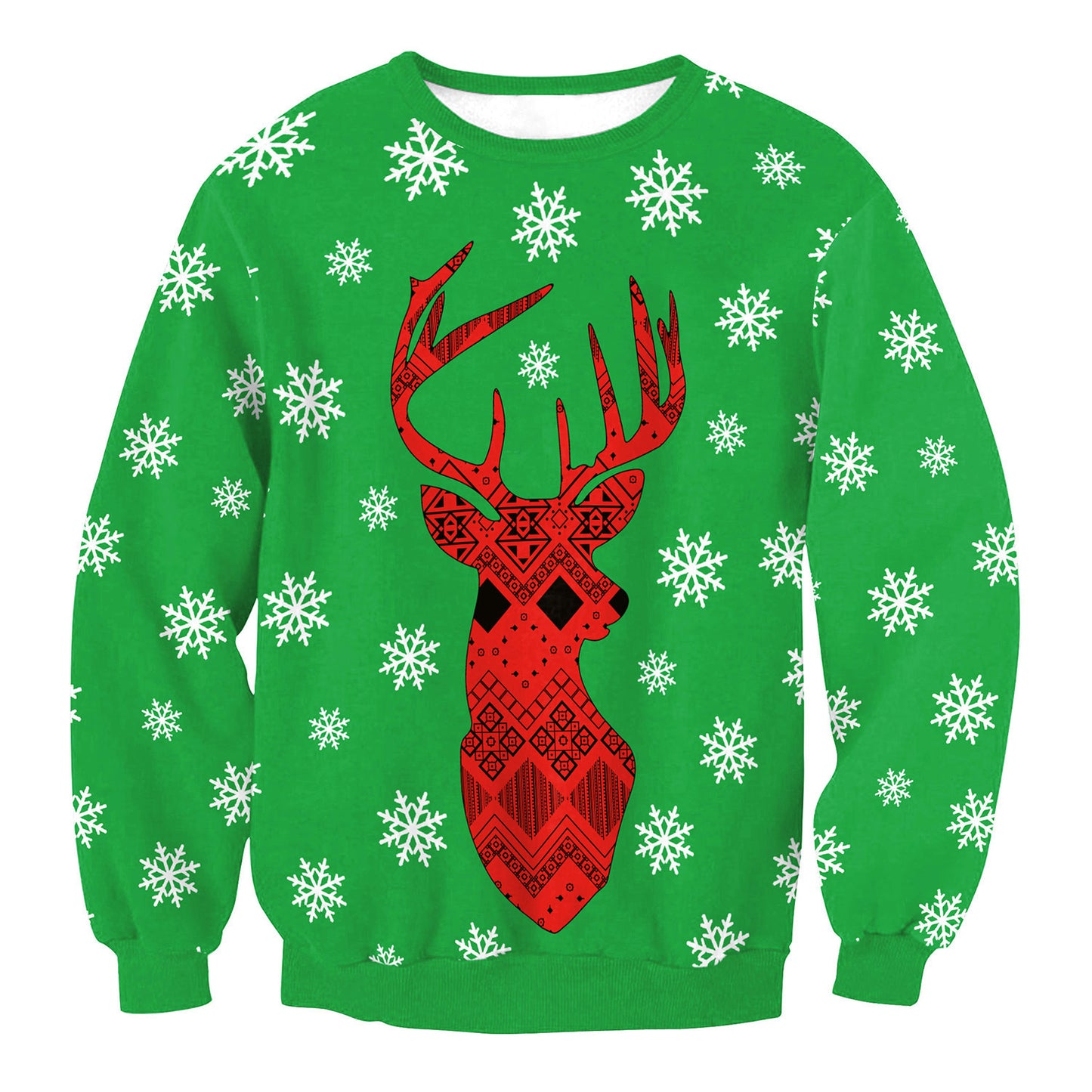 Ugly Christmas Sweater Santa Elf Pullover