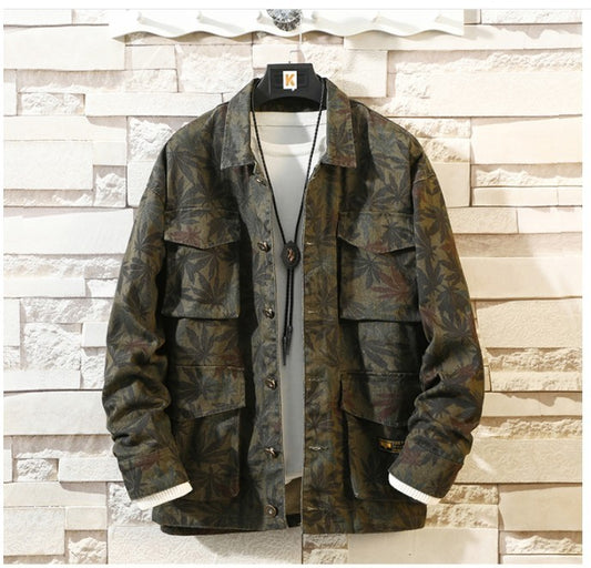 Camouflage Fashion Denim Masculine Jeans Jacket