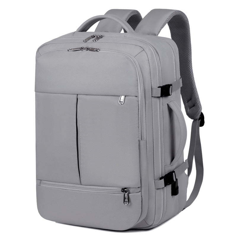 Large Capacity Backpack Multiple Pockets And Zippers Versatile Computer Business Travel