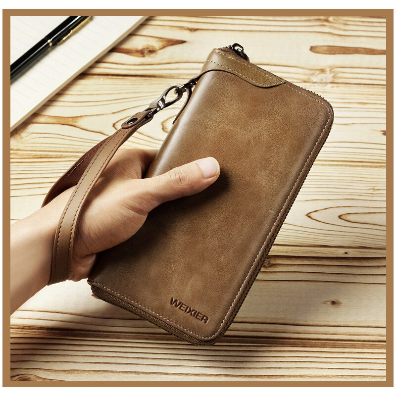 Vintage Fashion Long Style Split Soft Leather Wallet