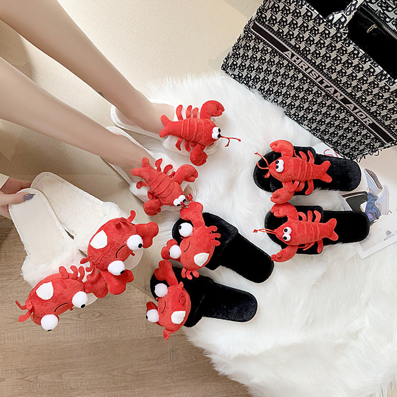 Women's Crayfish Crab Slippers Fashion Cotton Slippers