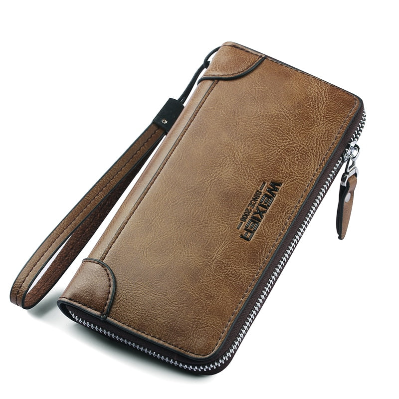 Leather Clutch Zipper Large Capacity High Quality Wallet