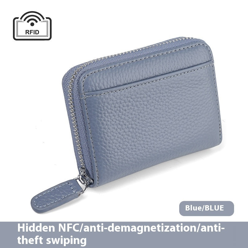 RFID Genuine Leather Card Holder