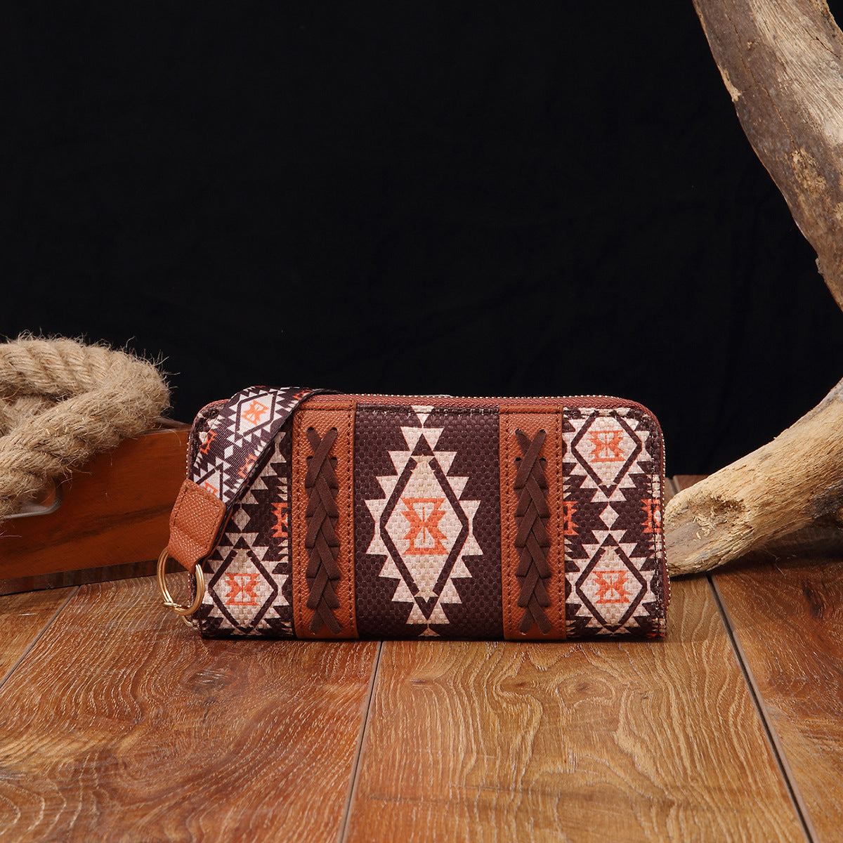 Vintage Cotton and Linen Printed Bohemian Hand-Carrying Card Holder