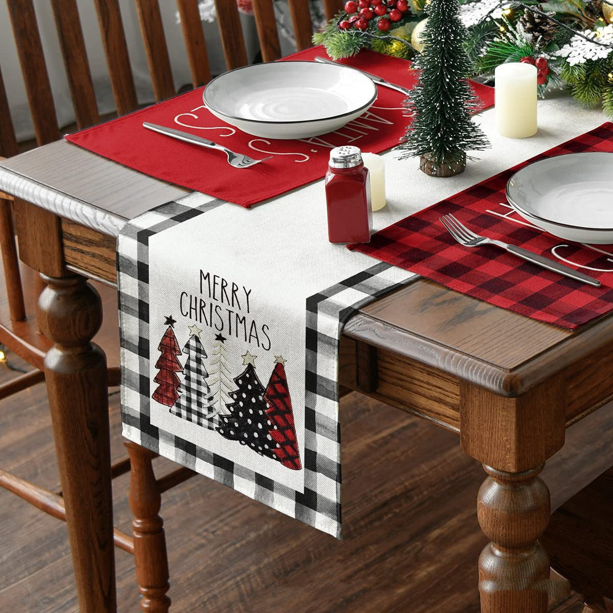 American Fashion Linen Tablecloth Mat Christmas