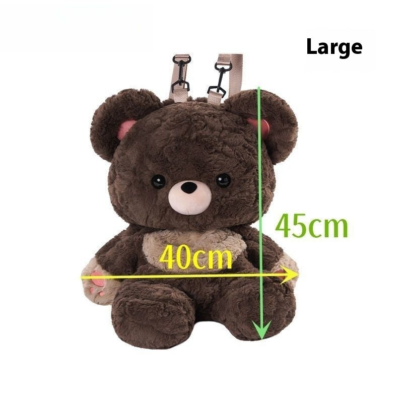 Valentines Cute Plush Love Bear Backpack