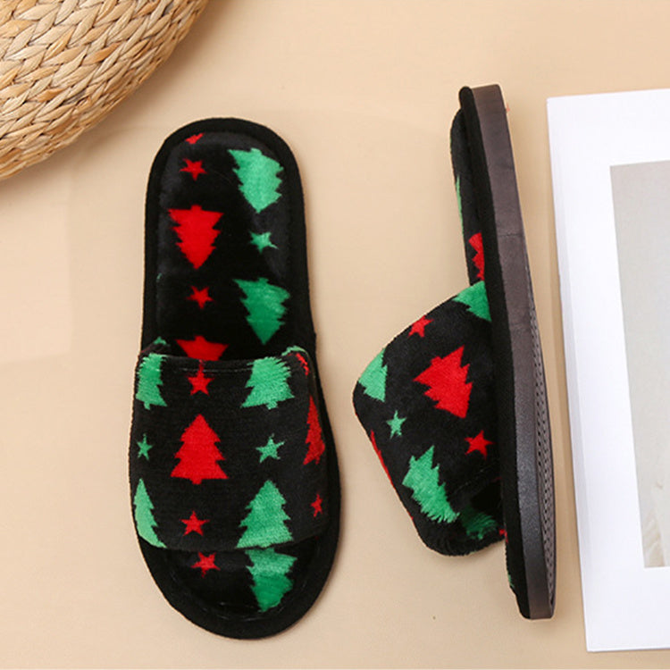 Christmas Tree Home Non-Slip Fuzzy Fashion Slippers