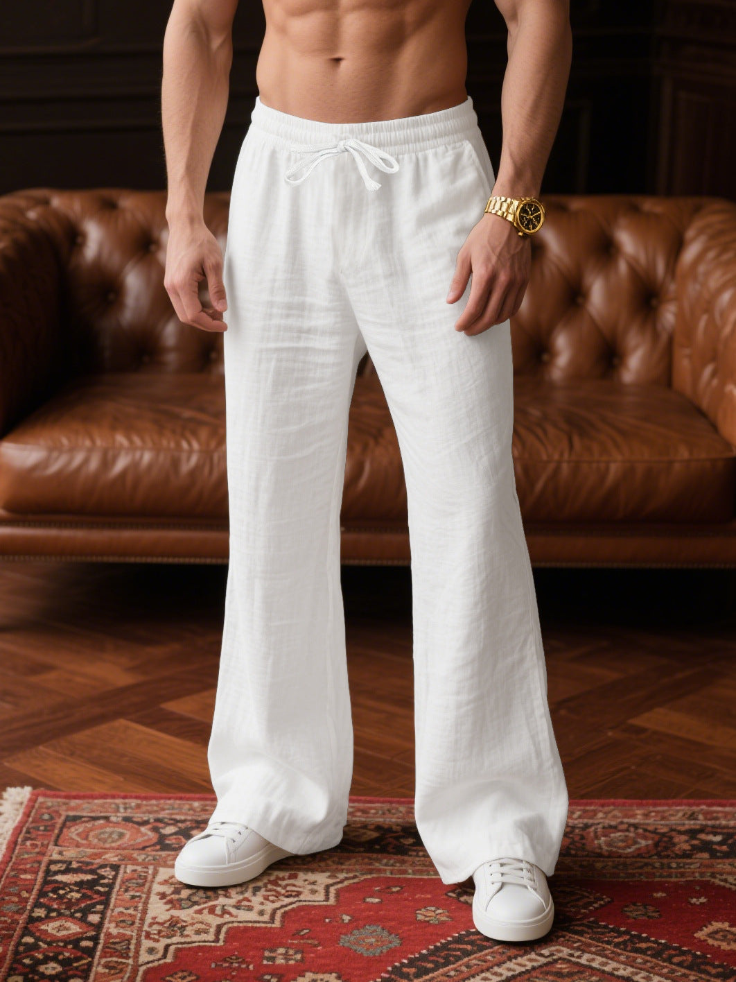 Solid Color Jogging Pants