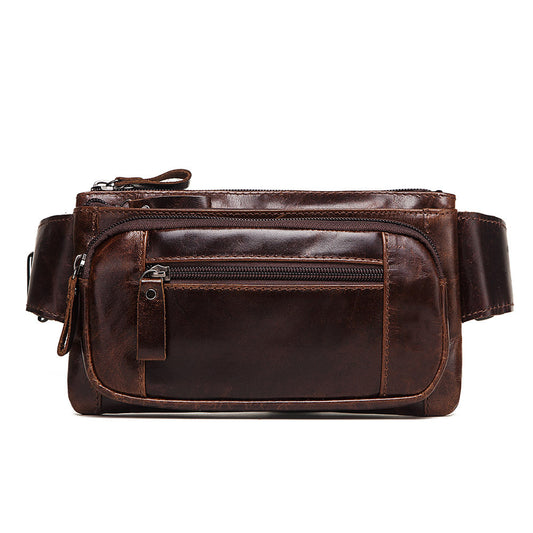 Genuine Leather Waist Bag Chest Bag