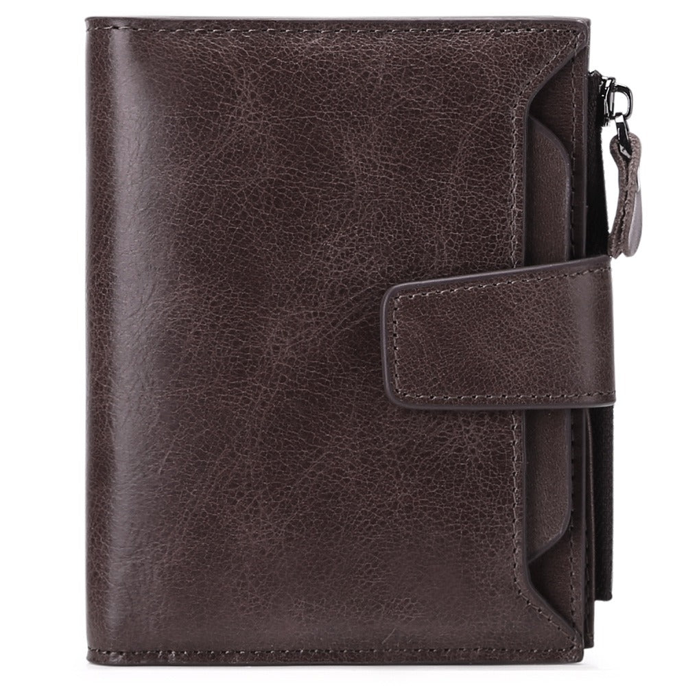 Genuine Leather Short Korean Style Wallet