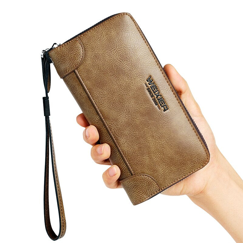Leather Clutch Zipper Large Capacity High Quality Wallet