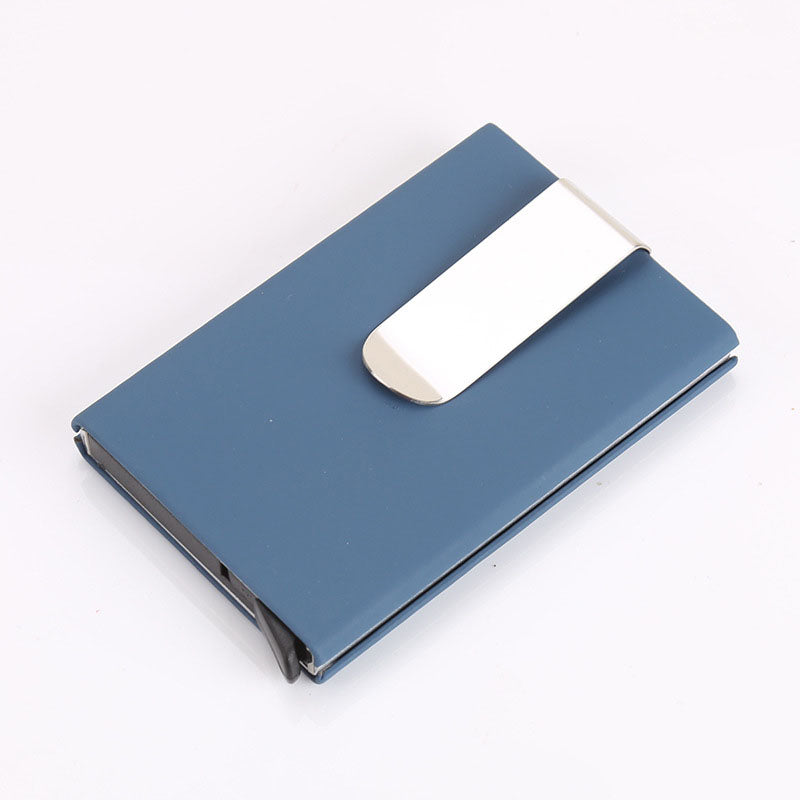 RFID Buisness Card Holder Carbon Fiber Wallet Automatic Case