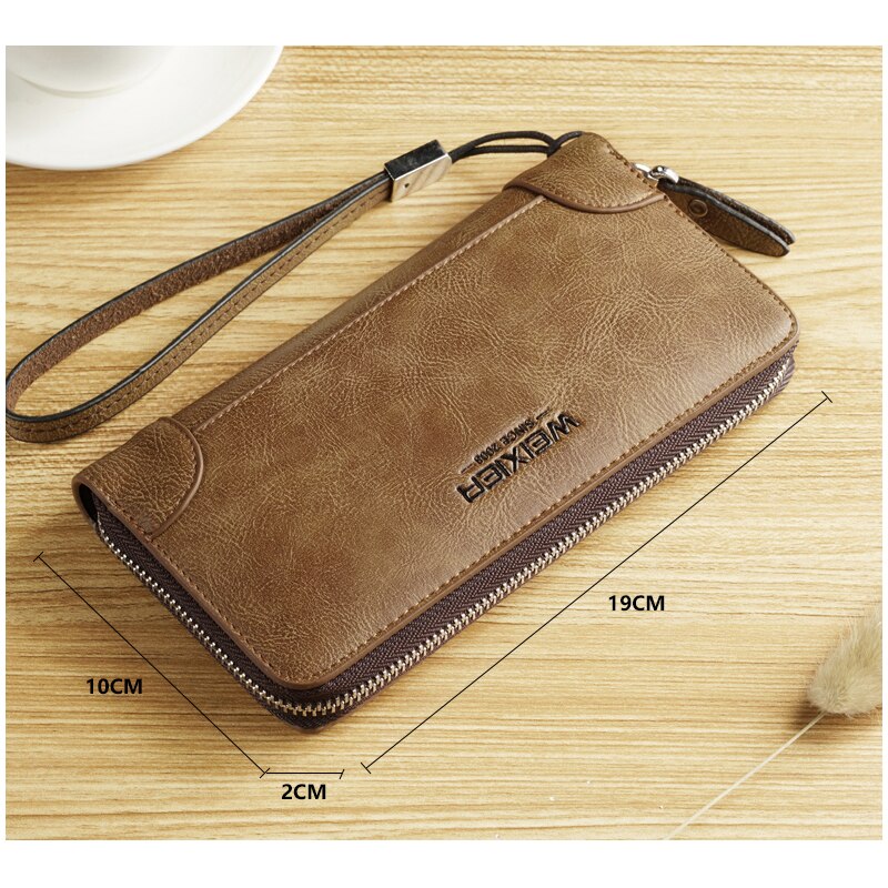 Leather Clutch Zipper Large Capacity High Quality Wallet