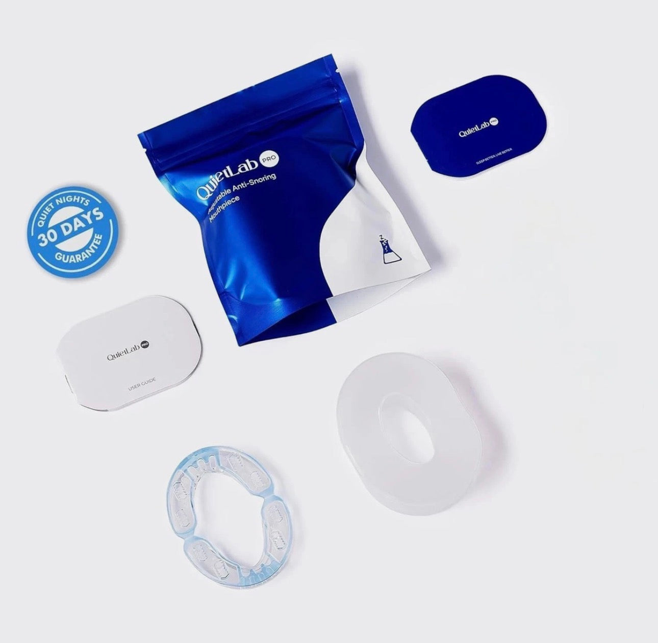QuietLab Pro Anti-Snoring Mouthpiece – Adjustable Night Guard for Snoring Relief, No-Boil Custom Fit, Orthodontist-Designed, BPA-Free Medical Grade Material