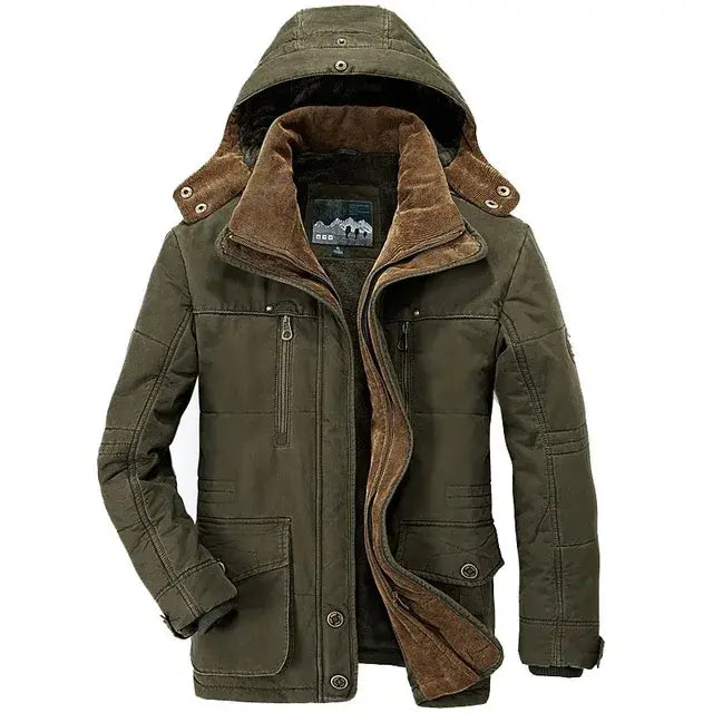 Men Long Winter Coats Down Jackets Hooded Casual Warm Parkas 7XL Good Quality Male Fit Winter Coats Multi-pocket Cargo Jackets