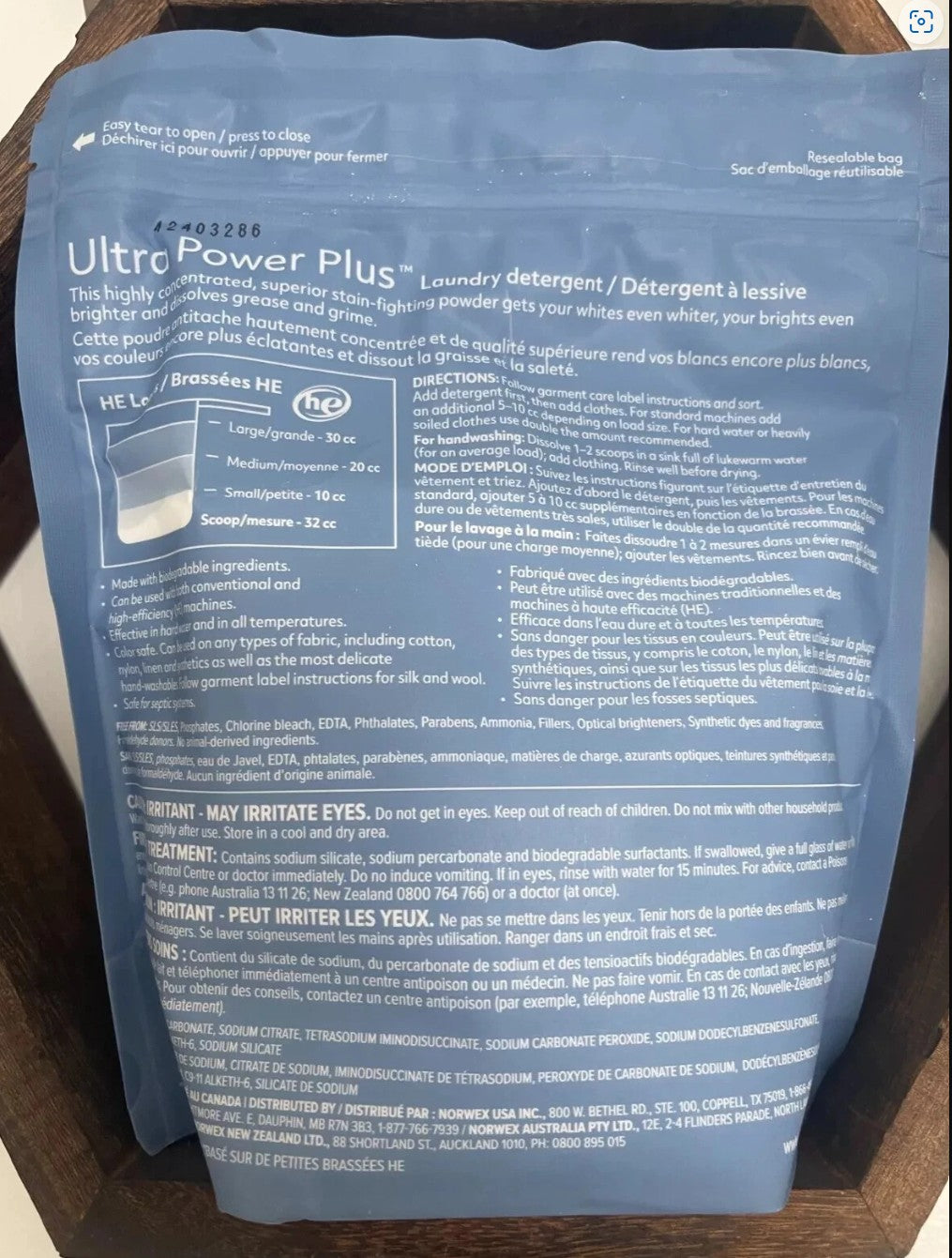 Norwex Ultra Power Plus Laundry Detergent (2.20 lb)
