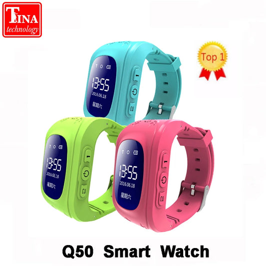 Q50 OLED Screen GPS Smart Kid Watch