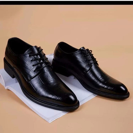 Men Wedding Leather Business Men's Dress Pointed Casual Youth British Style Inner Heightening Spring New Arrivals Shoes