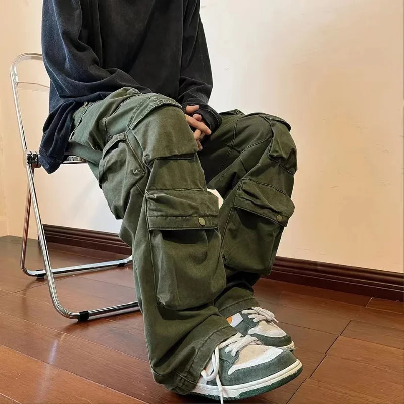 Streetwear Cargo Multi-pockets Harajuku Vintage Loose Wide Leg Pants