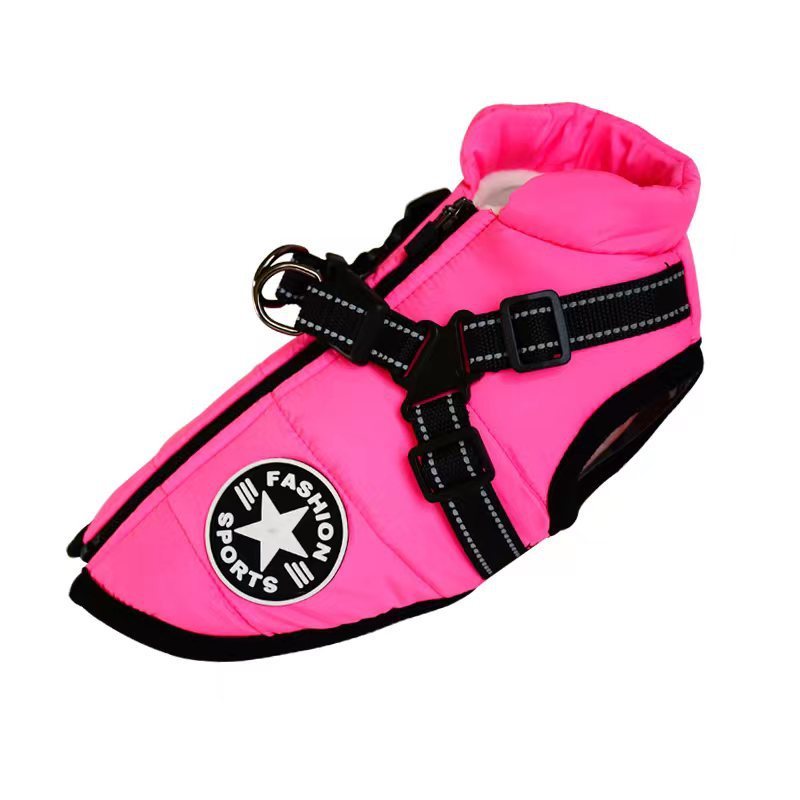 Waterproof Dog Clothes Winter Dog Coat With Harness