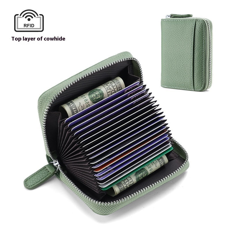 RFID Genuine Leather Card Holder
