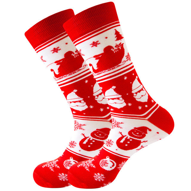 Cotton Stockings For Men With Christmas Theme