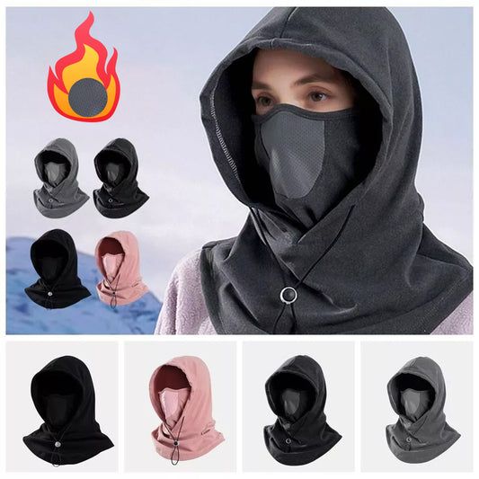 Winter Thermal Fleece Scarf Ski Face Mask Neck Warmer Hood Hat Windproof Cold Warm Riding Cap