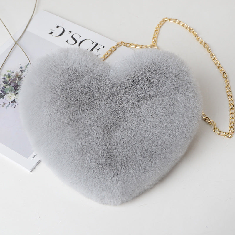 Valentines Plush Love Shoulder Party Bags with Chain